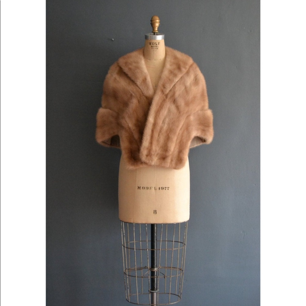 60’s Vintage Mink Cape/ Bridal Stole